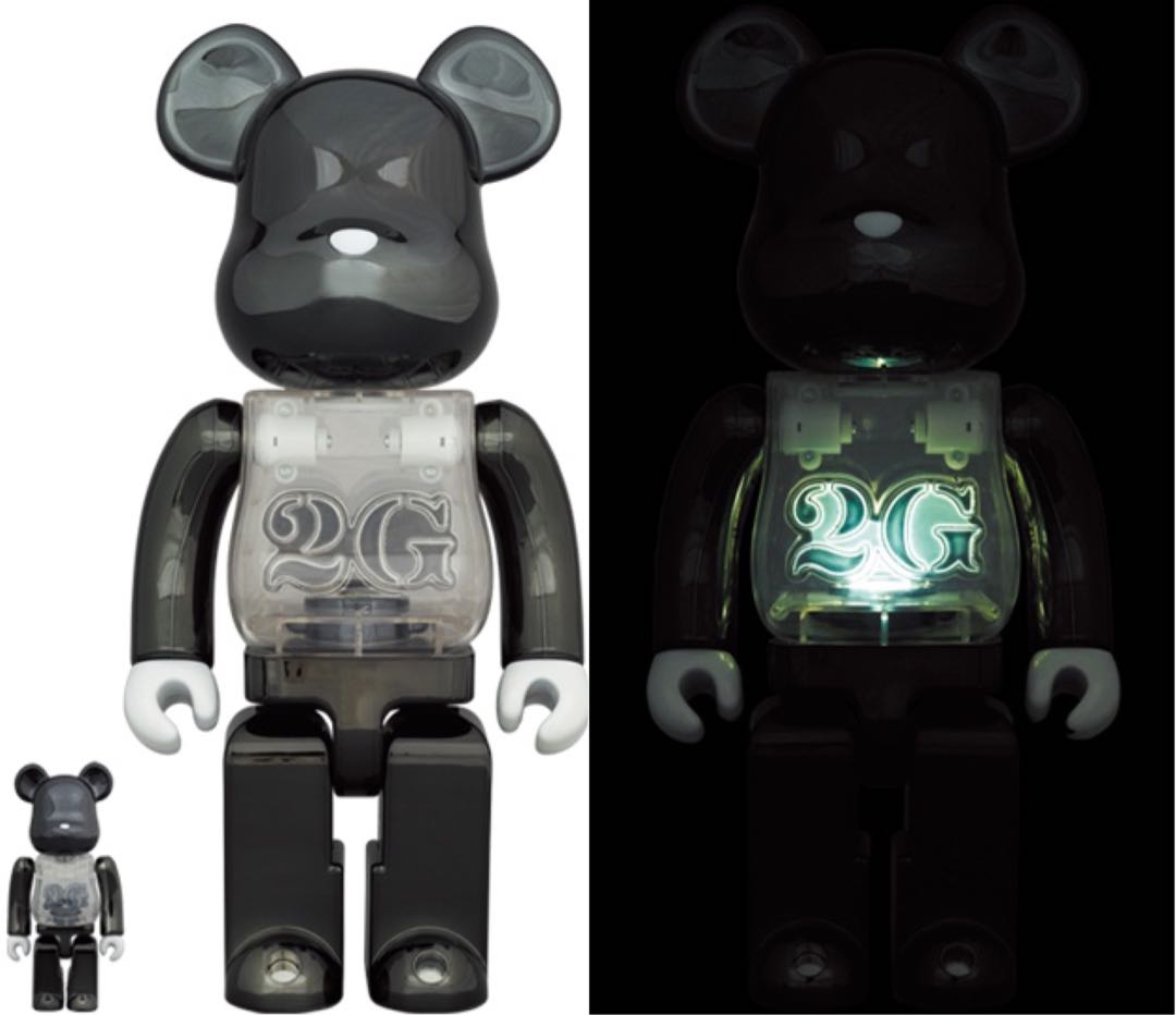 ✨預訂✨《 MEDICOM TOY BE@RBRICK 2G BLACK CHROME 100％ + 400