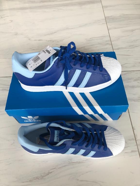 All blue deals shell toe adidas