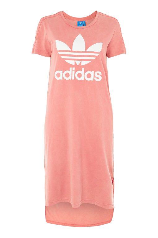 Adidas Originals T-Shirt Drop Hem Dress XS, Women's Fashion