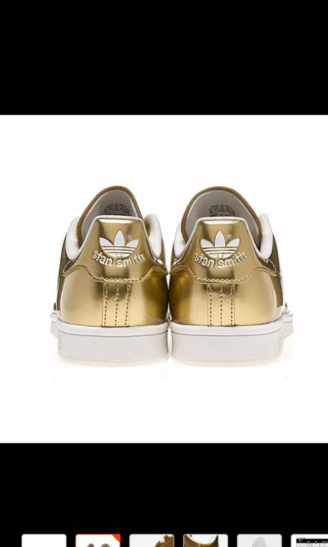 Adidas stan smith metallic gold cheap