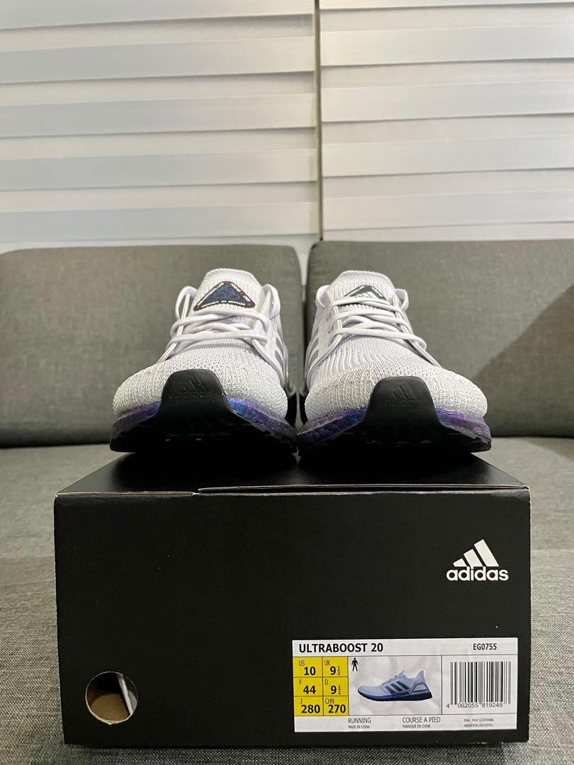Ultra boost 20 core black  boost blue violet met.  cloud white on sale