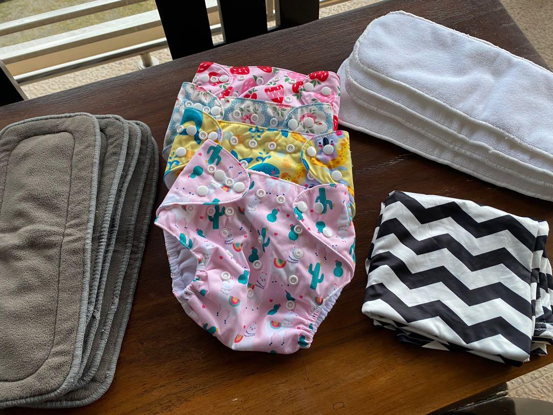 Alva Baby Cloth Diapers with Breastfeeding Cover, Babies & Kids, Nursing & Feeding