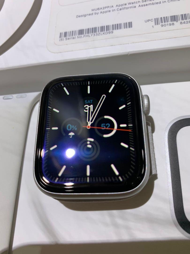 apple watch 5 44mm silver aluminum