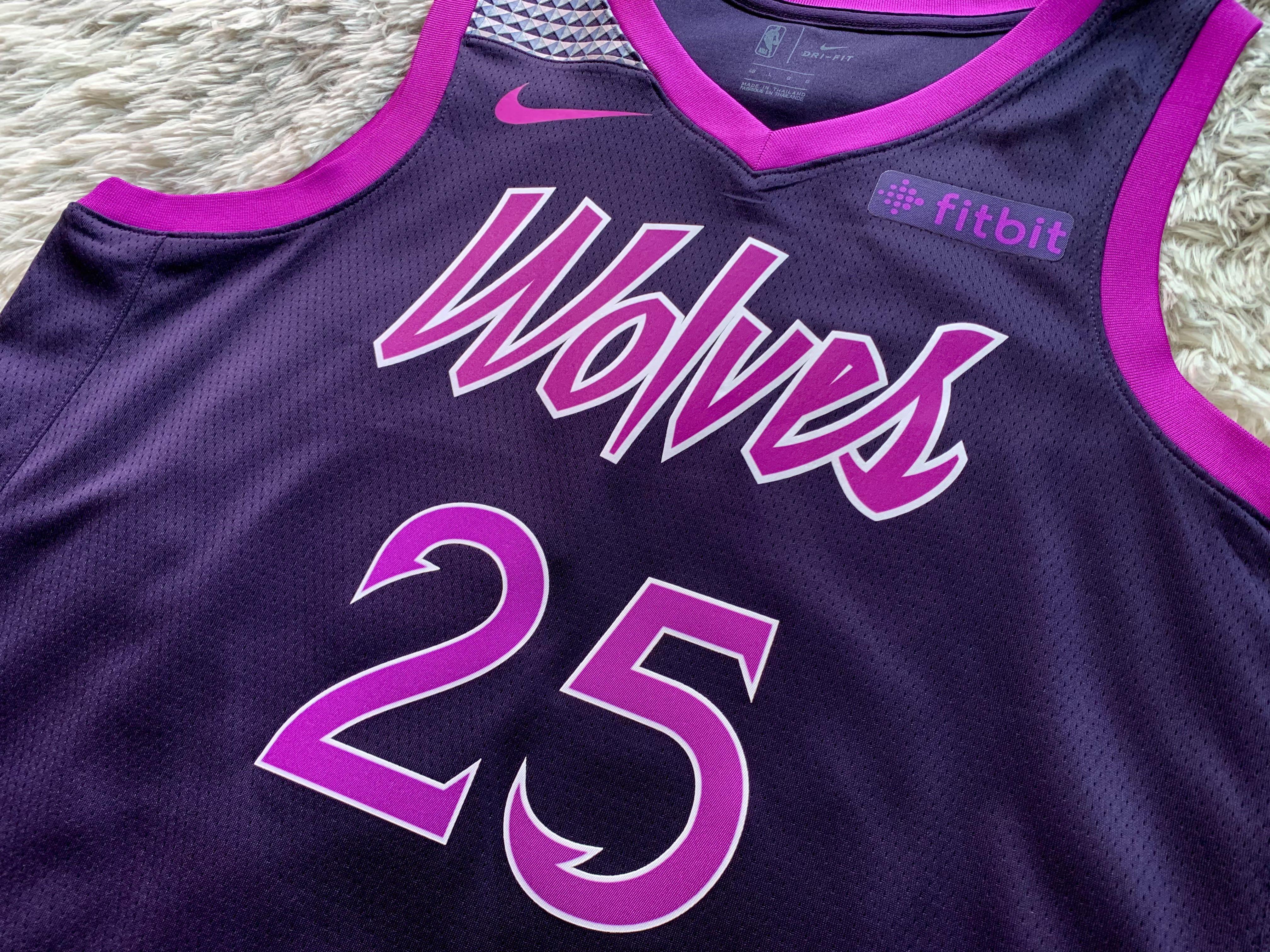 Derrick Rose Minnesota Timberwolves City Edition Jersey Prince Purple Rain  jordan james kobe curry harden, 男裝, 運動服裝- Carousell