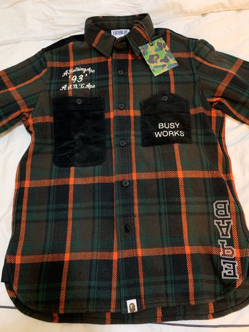 bape check shirt