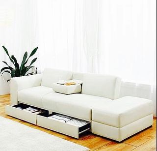 包送貨 Betty PU Leather Storage Sofa Bed PU皮儲存梳化床 indigosofa