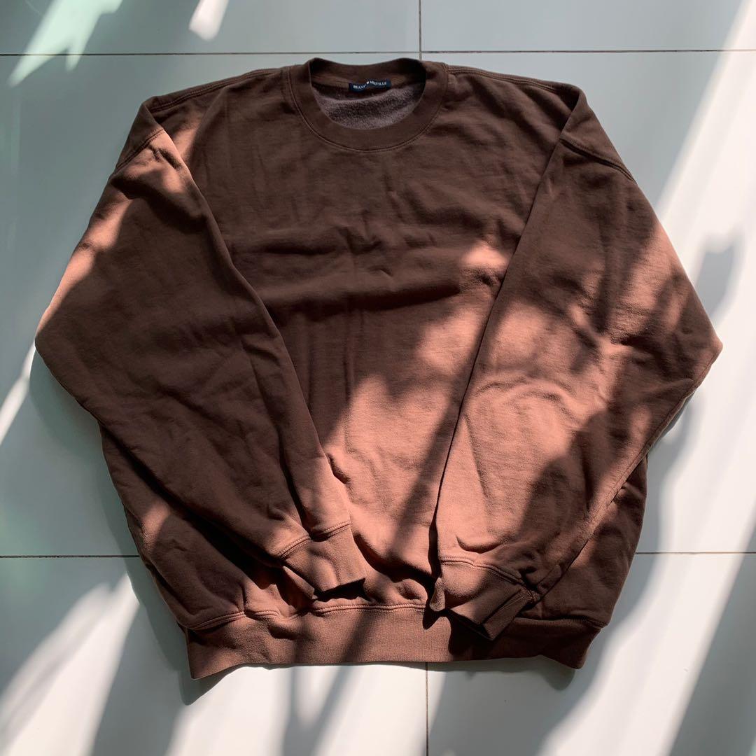 brandy melville brown crewneck