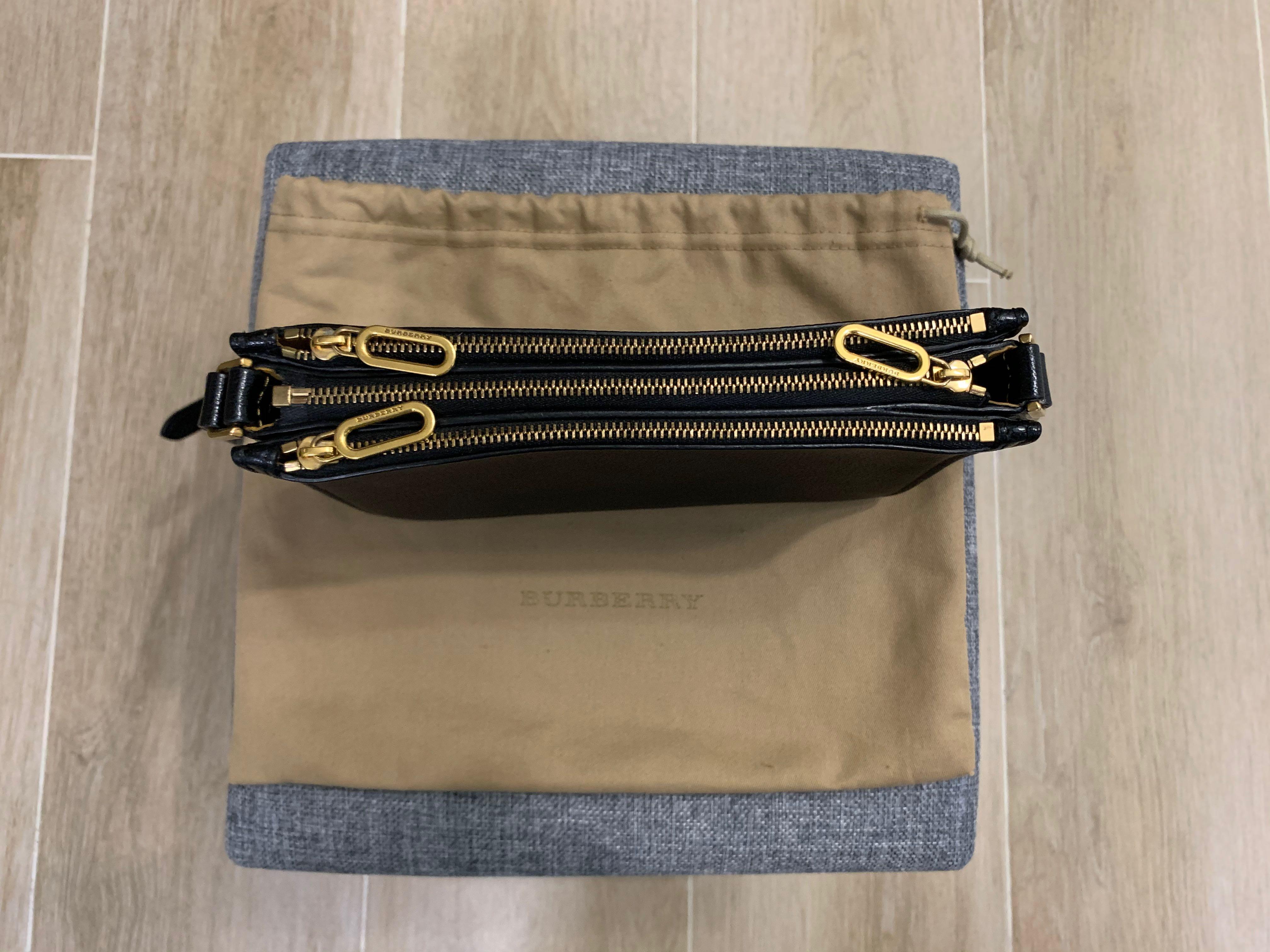 Triple zip grainy leather crossbody bag on sale