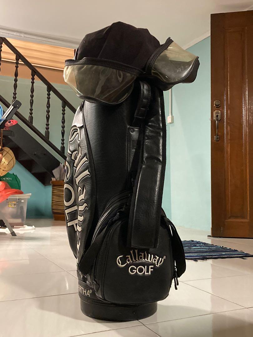 CALLAWAY BLACK LEATHER GOLF BAG