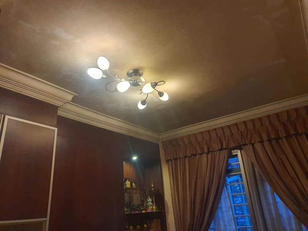 Ceiling Light (Category: Lighting) located in Singapore. Submitted by hard4rog (Listing ID 1074119463, Image 3). Description: Beautiful Chrome Pendant Light for Ceiling. Nice condition and even will throw in the 6 lights too Adjustable and rotatable too. Originally bought for $150. Just a little cleaning and it will look as good as new. When installed it will be flushed with the ceiling. No regrets. Grab it. You may message me directly at 9117977