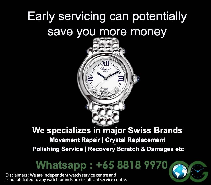 Chopard Watch Service and Repair Polishing Change Battery Bracelet Shortening