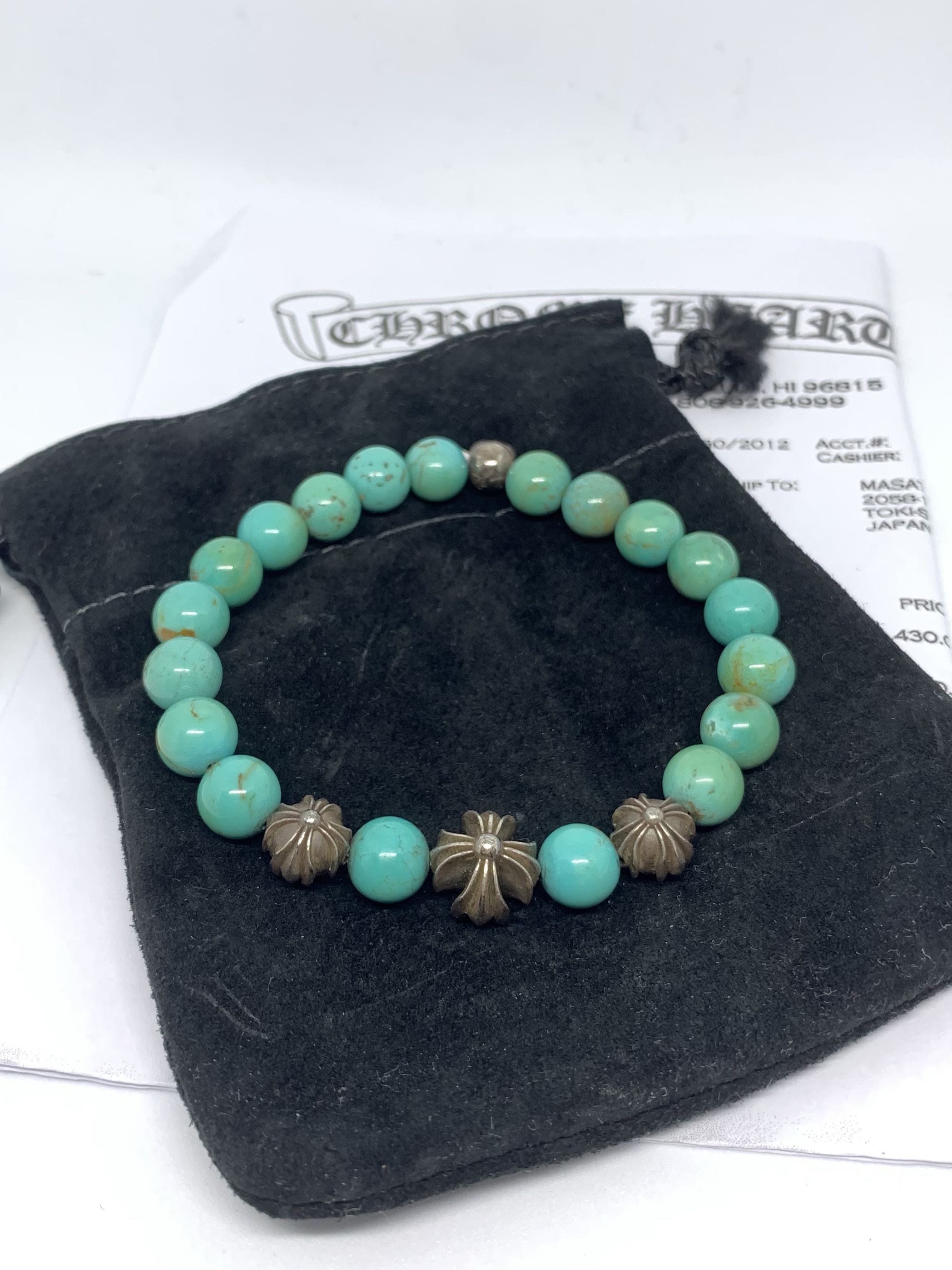 Chrome hearts turquoise bracelet on sale