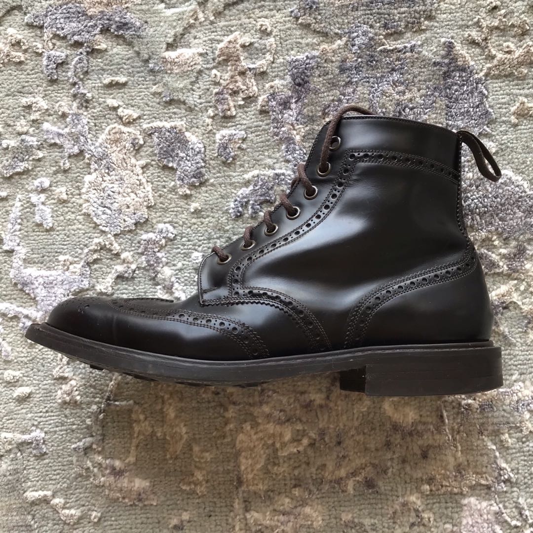 Church s Caldecott Boots Size 9 Dark Brown Custom Grade Shoes