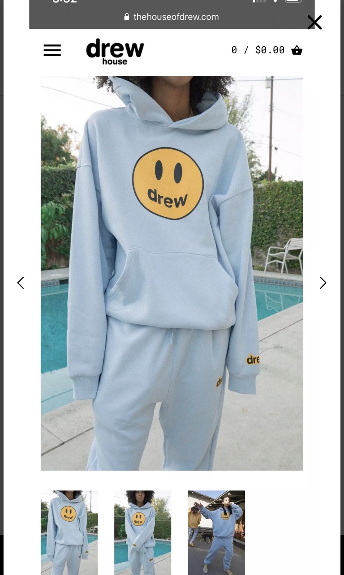Drew house hoodie light blue Clearance