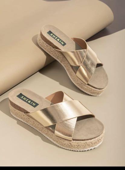 Gold hotsell espadrille sandals