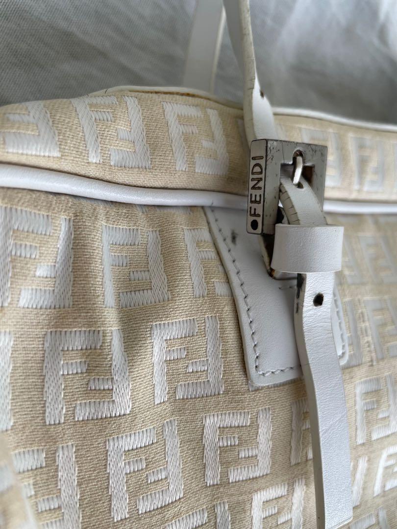 Fendi zucchino handbag (Rare) (Category: Luxury Bags & Wallets) located in Bulacan. Submitted by alysakayli (Listing ID 1074067251, Image 2). Description: Vintage Zucchino handbag small to medium no code, no ff under zipp all hardwares engraved with fendi no flaws.