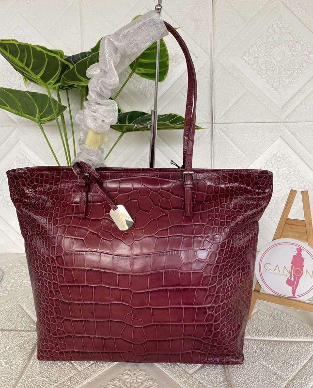 Furla croc embossed tote cheap