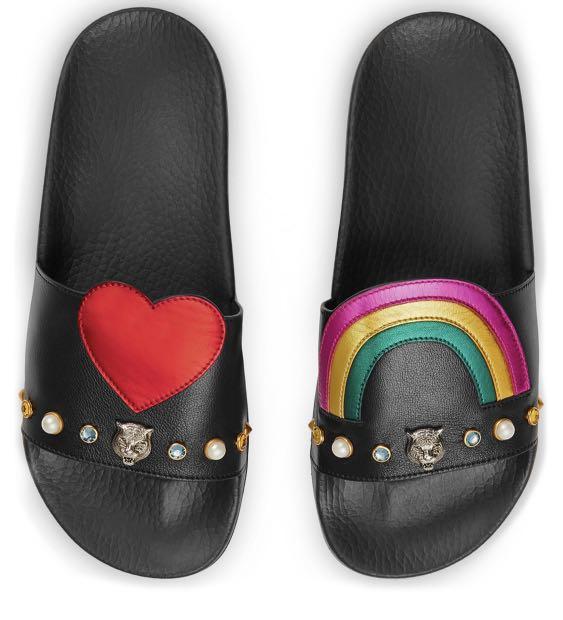 Gucci slides shop rainbow