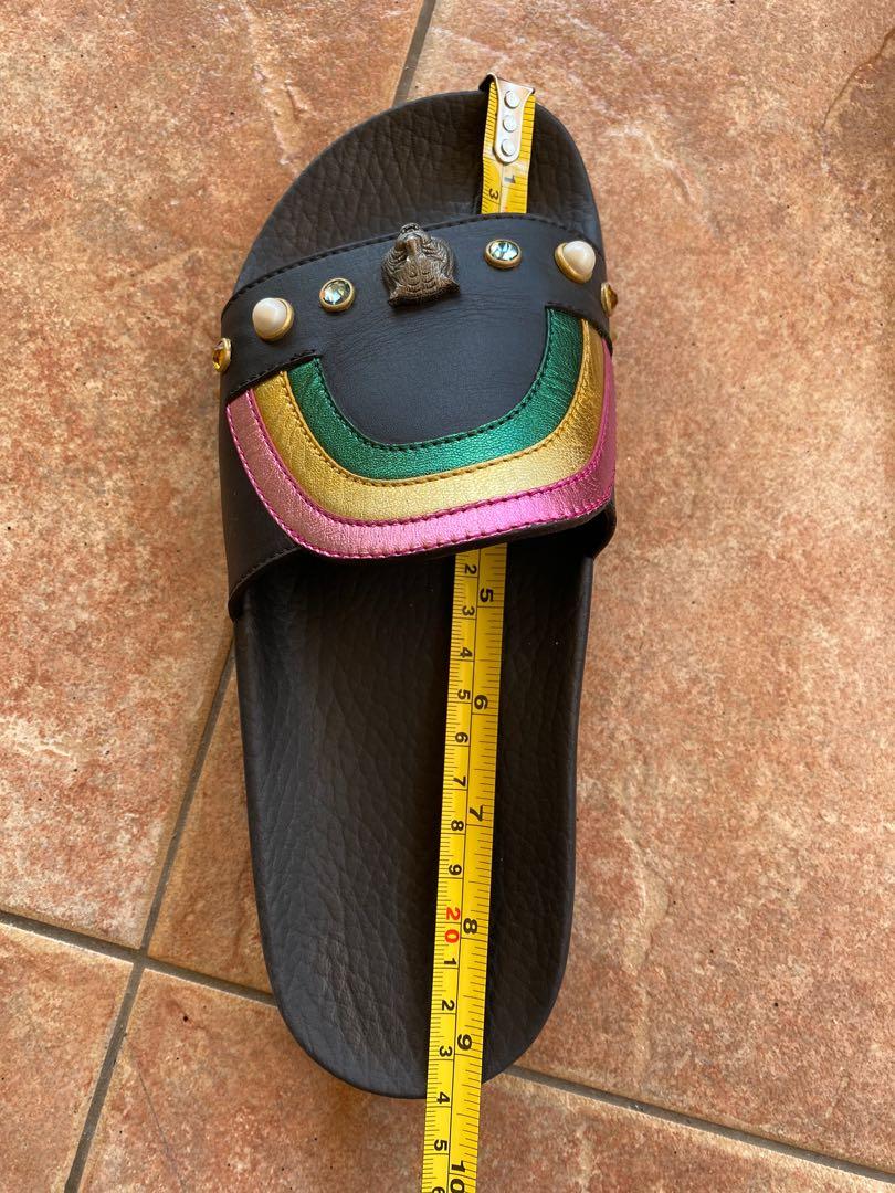 Rainbow gucci slides clearance