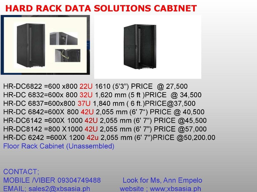 HardRack Data Cabinet HR-DC8142 800mm x 100mm 42U 2055mm (6'7 ft ...