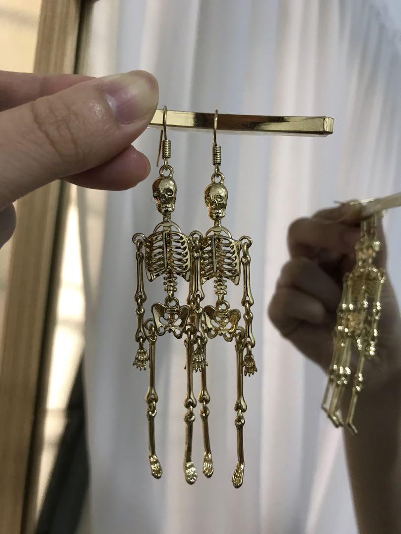 Skeleton sales earrings h&m