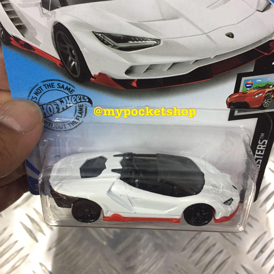 Hot Wheels ‘16 Lamborghini Centenario Roadster Silver Red And White Hotwheels Exotics 