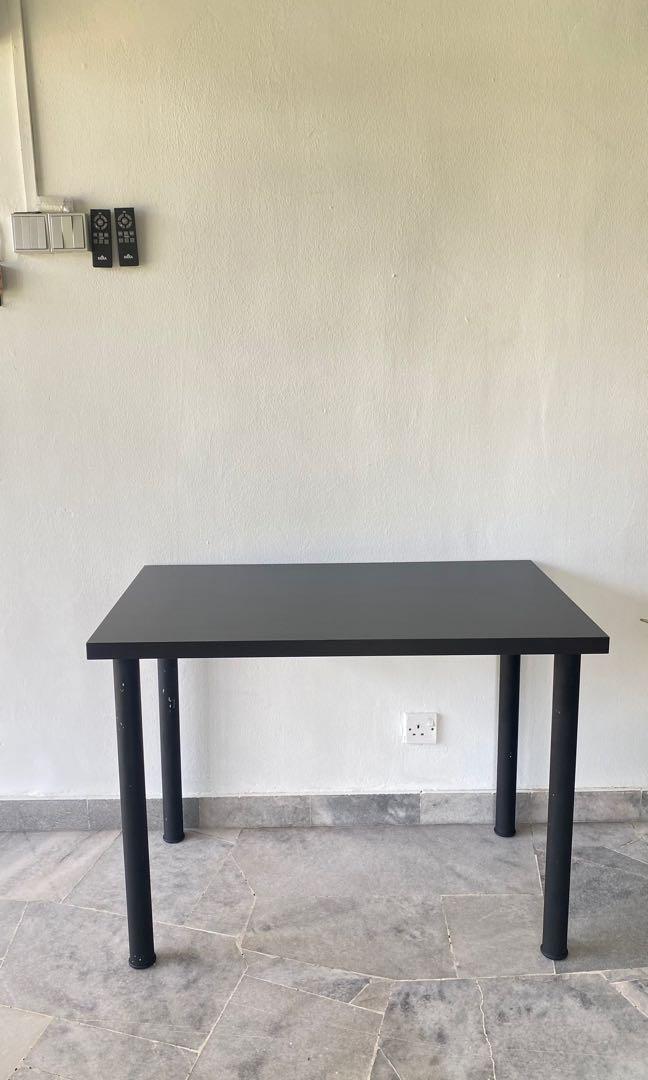 Ikea Linnmon Study/Desktop Desk Black, Furniture & Home Living