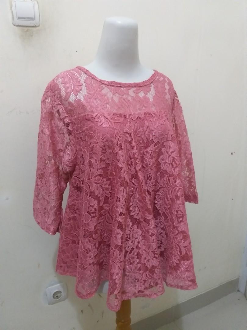 Kebaya Modern Warna Soft Pink Fesyen Wanita Pakaian Wanita Atasan Di Carousell