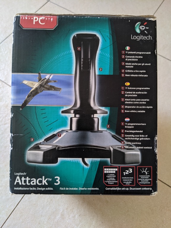 LOGITECH JOYSTICK (ATTACK 3), Video Gaming, Video Games, PlayStation on ...