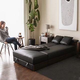 包送貨 Margot PU Leather Storage Sofa Bed PU皮儲存梳化床