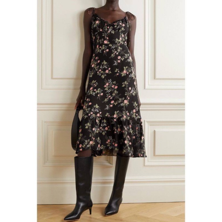 Nadine Pattern Midi Corset Dress, Women's Fashion, Dresses & Sets ...