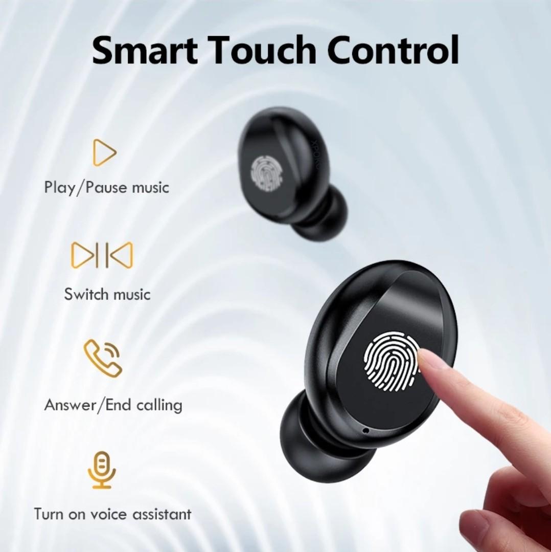 F9 earbuds volume on sale control