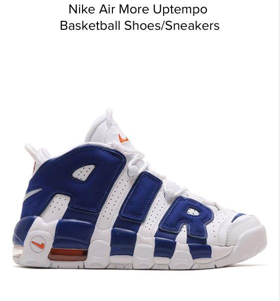Nike uptempo 96 blue and white Clearance