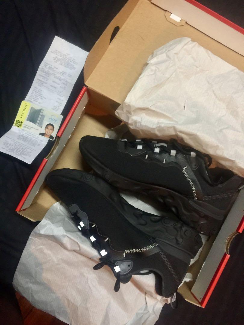 Brandnew Nike React Element 55 SE Reflective (Category: Sneakers) located in Quezon City. Submitted by _legitAF (Listing ID 1074137997, Image 2). Description: For sale only!! BRANDNEW Nike React Element 55 (SE) Special Edition Reflective Size 10 (Fits 9-10US) Retails at P6,745 Bought in Nike Robinsons Magnolia With Receipt (Under my Name) Authentic Money back!! Meet up preferably at Sun Residences Condo, QC area Text / Viber: 0927.916.1890.