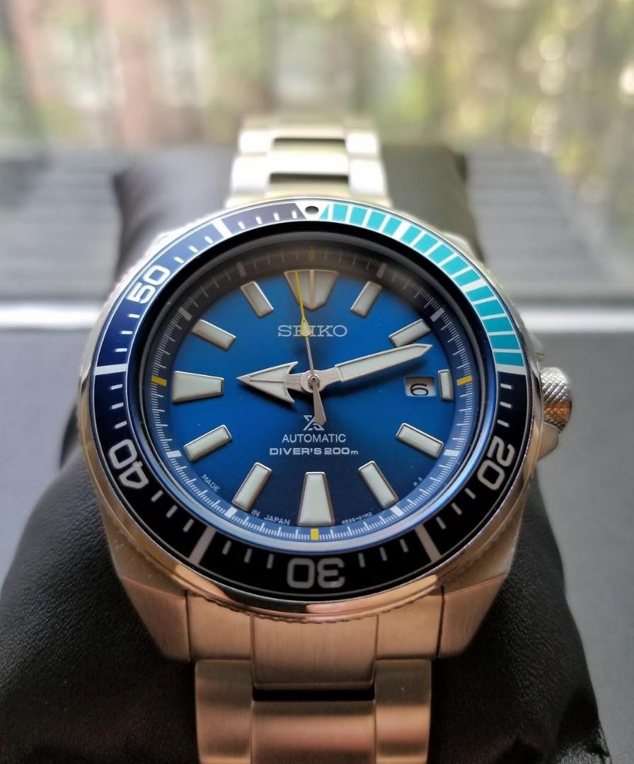 NOS Seiko Prospex Limited Edition Blue Lagoon Samurai Diver SRPB09, Men's  Fashion, Watches & Accessories, Watches on Carousell