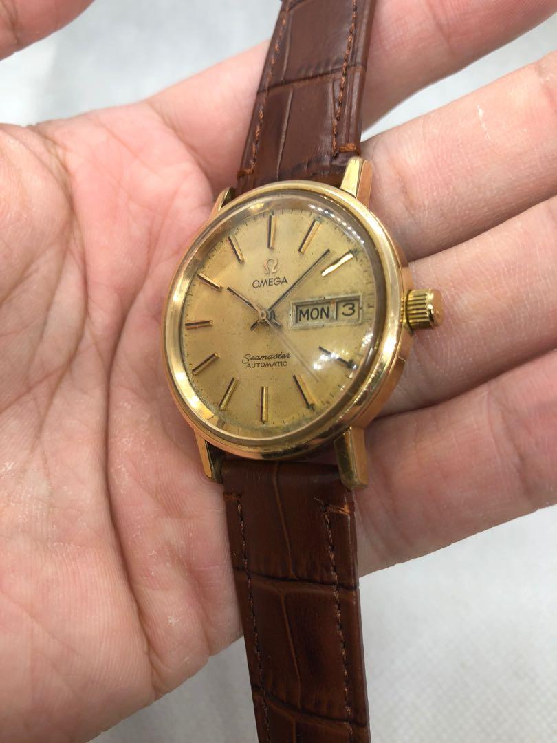 Omega Seamaster Vintage 1978 Gold 35mm Automatic Watch Luxury