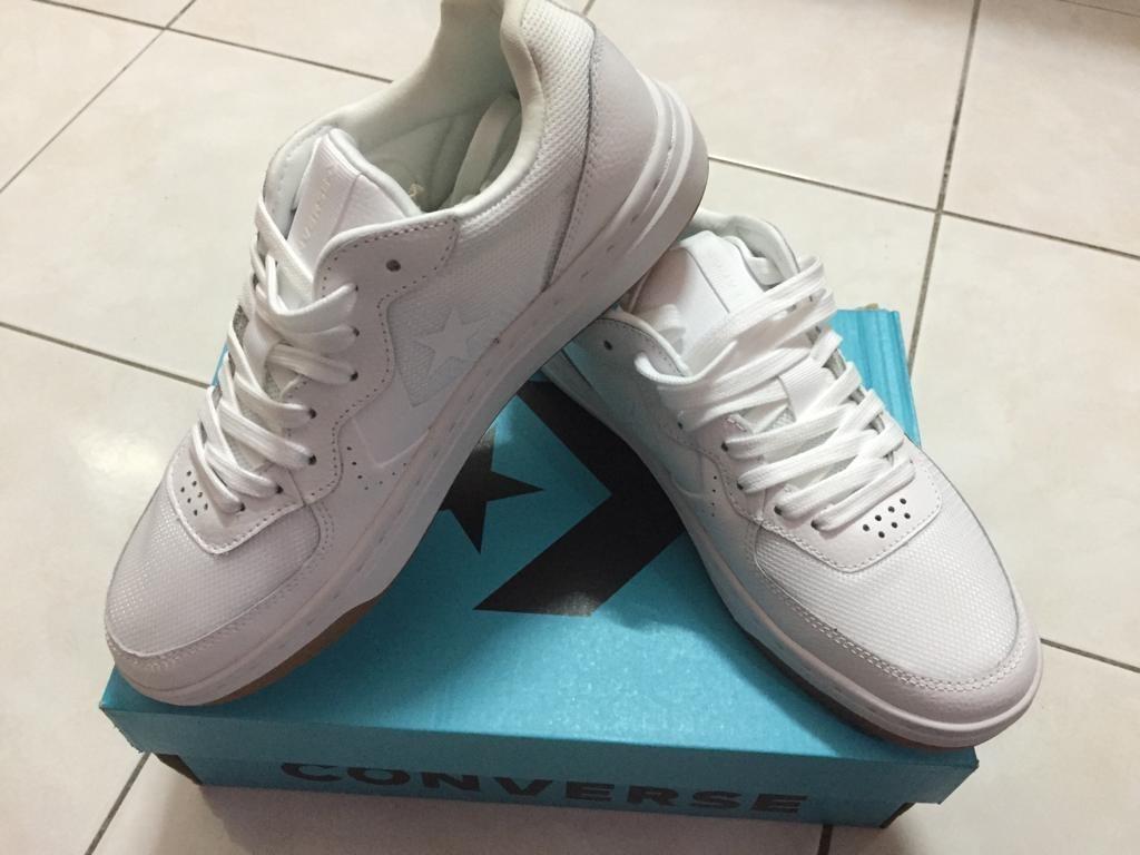 Converse rival ox white navy cheap