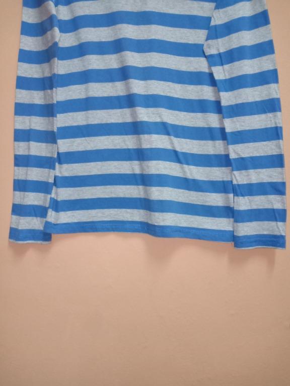 PADINI BASIC TEE (Category: Tshirts & Polo Shirts) located in Trolak. Submitted by smolturtle (Listing ID 1074102845, Image 3). Description: Condition : Like New Size S Colour : Stripe Blue / grey.