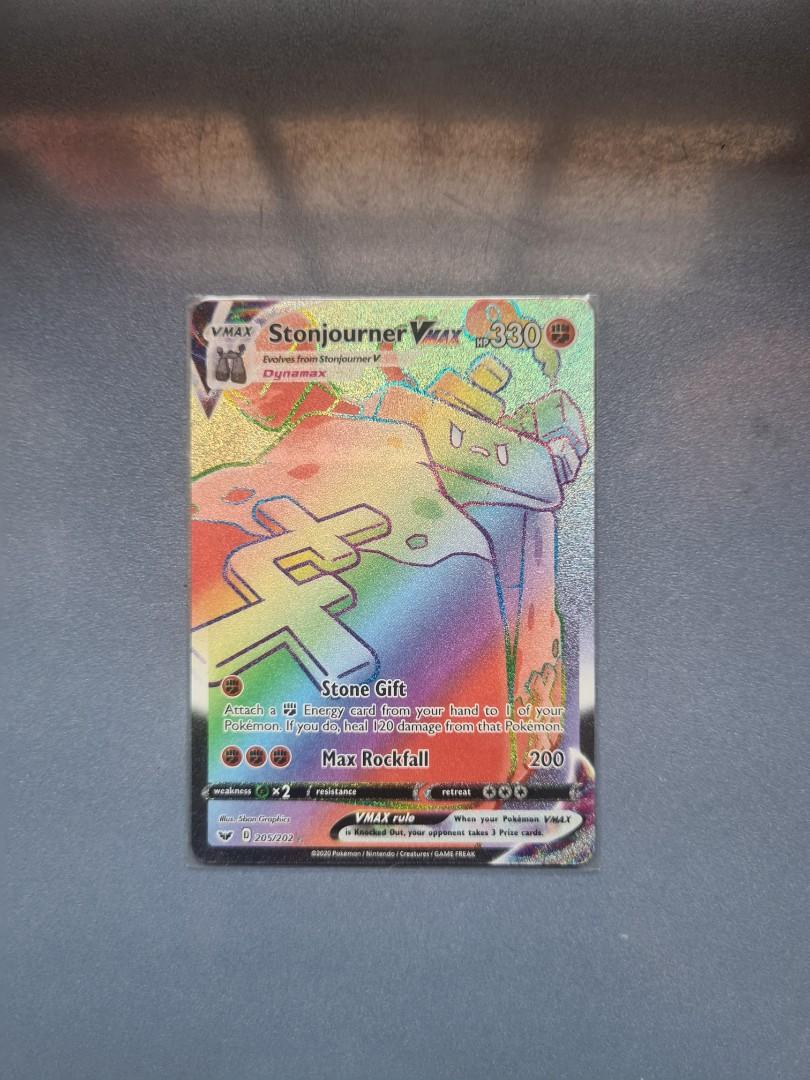 Pokemon TCG Stonjourner VMax Rainbow Rare, Hobbies & Toys, Toys & Games on  Carousell