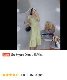 So hyun dress chaasy hijau ijo green flare