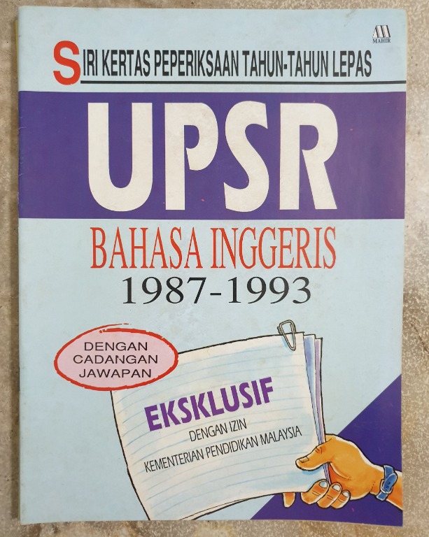 Soalan tahun lepas 19871993 Bahasa Inggeris UPSR, Hobbies & Toys