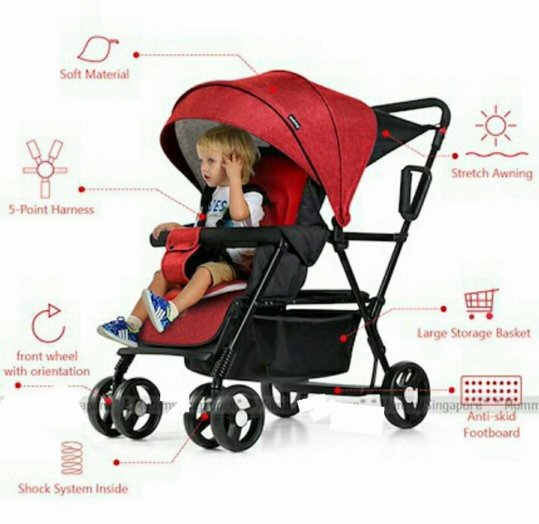 T12 Seebaby Twin Double Stroller Babies Kids Going Out Strollers on Carousell