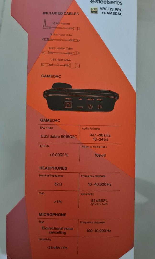 [UNDER WARRANTY] SteelSeries Arctis Pro RGB + GameDAC 7.1 DTS, Audio