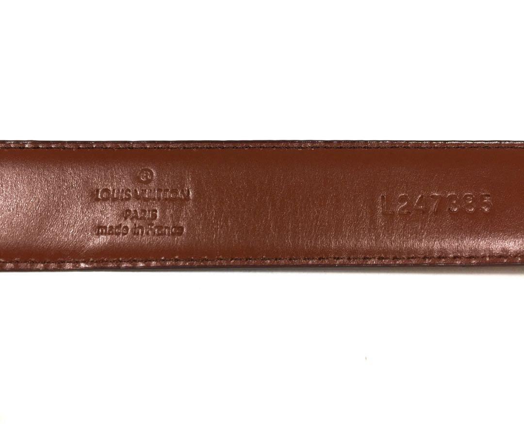 LOUIS VUITTON Ceinture Classic Belt Epi Leather 84/34 Brown Accessory  66YC265