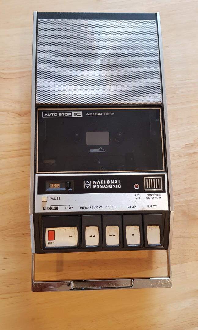 Vintage National Panasonic Cassette Player/Radio /Recorder, Audio