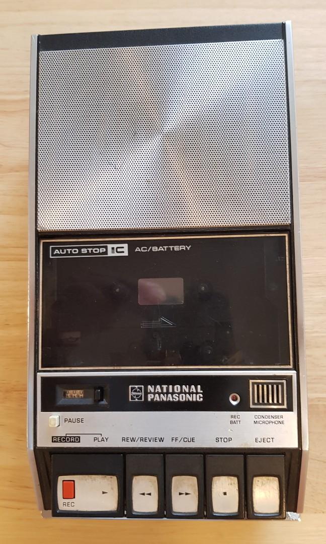 Vintage National Panasonic Cassette Player/Radio /Recorder, Audio