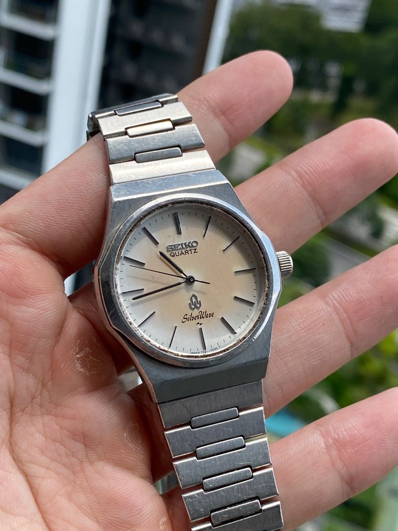 Seiko silver cheap wave quartz