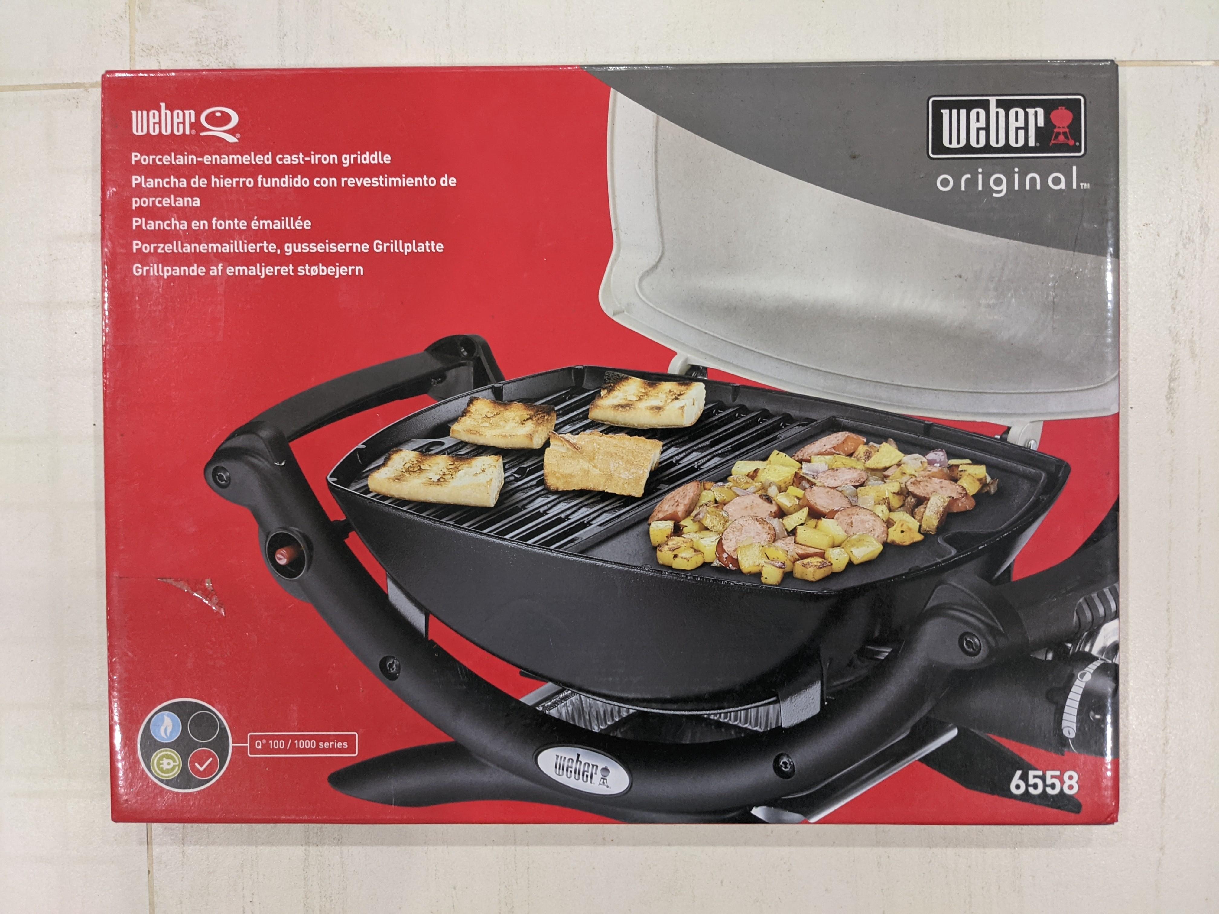 Weber Porcelin-enameled Cast-Iron Griddle, Furniture  Home Living,  Kitchenware  Tableware, Cookware  Accessories on Carousell