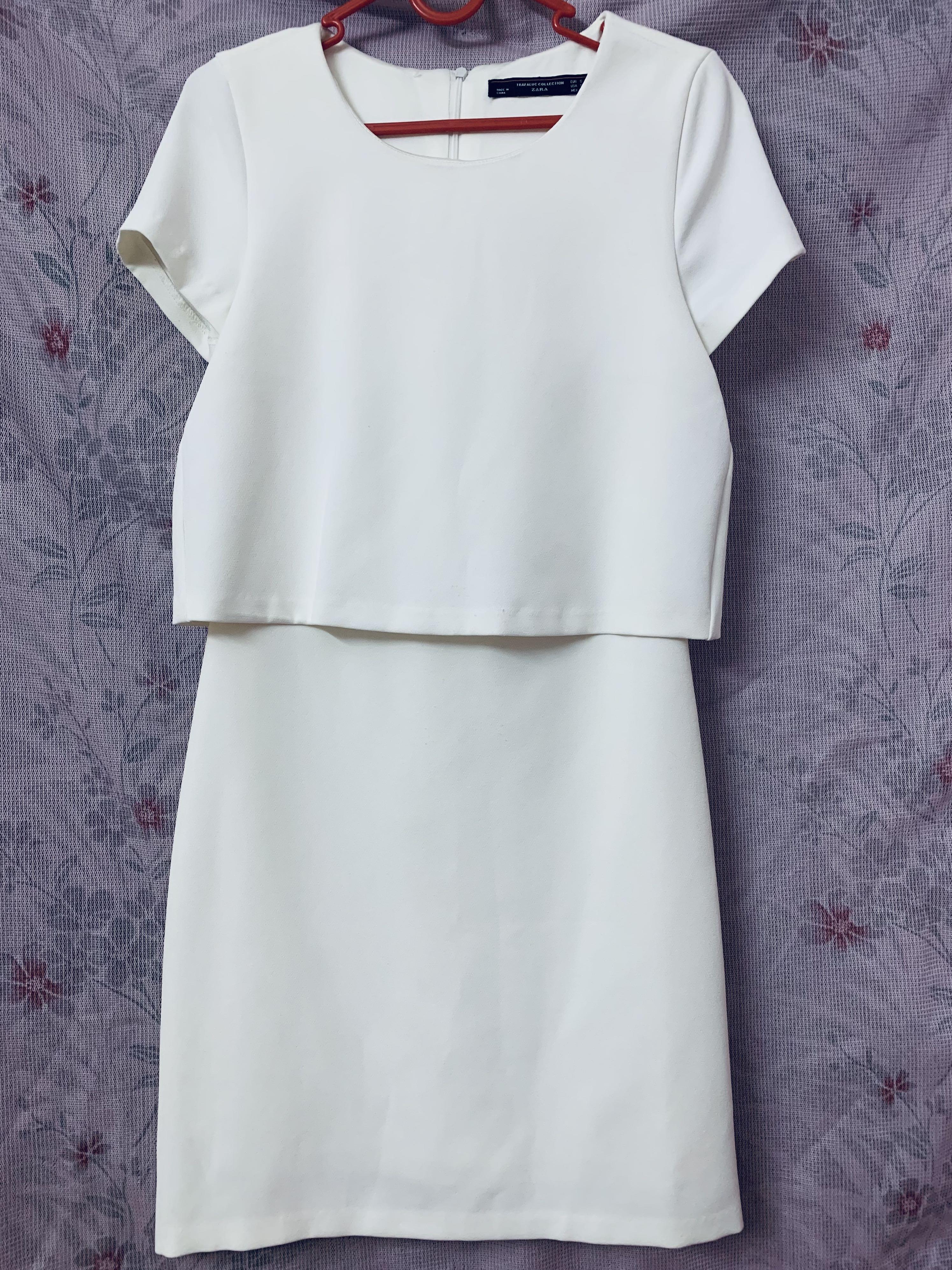 Zara trafaluc white discount dress