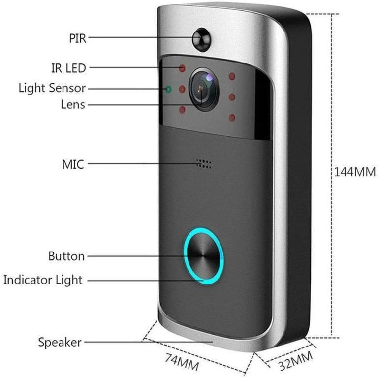 ( NEW ) T2050 Smart Video Doorbell V5 Doorbell Smart IP WiFi Video
